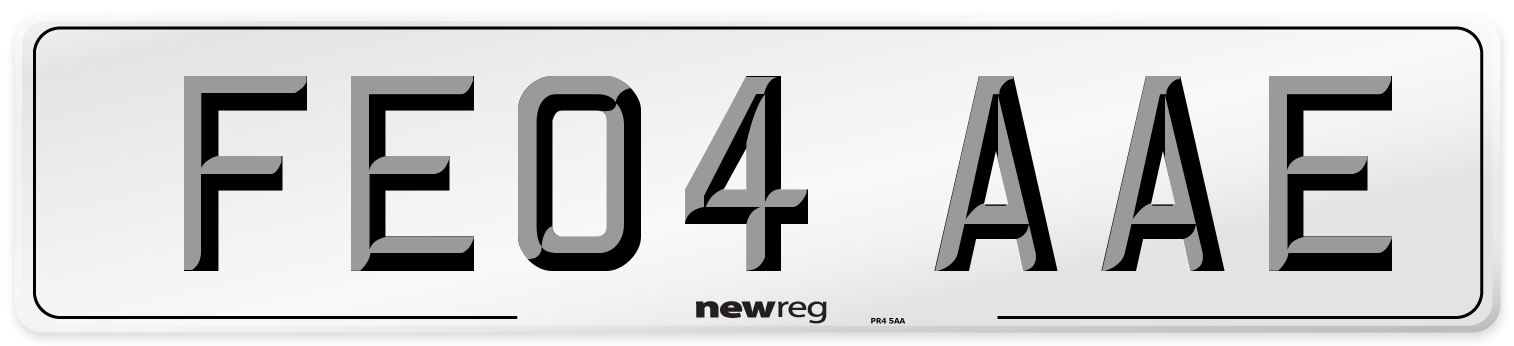 FE04 AAE Number Plate from New Reg
